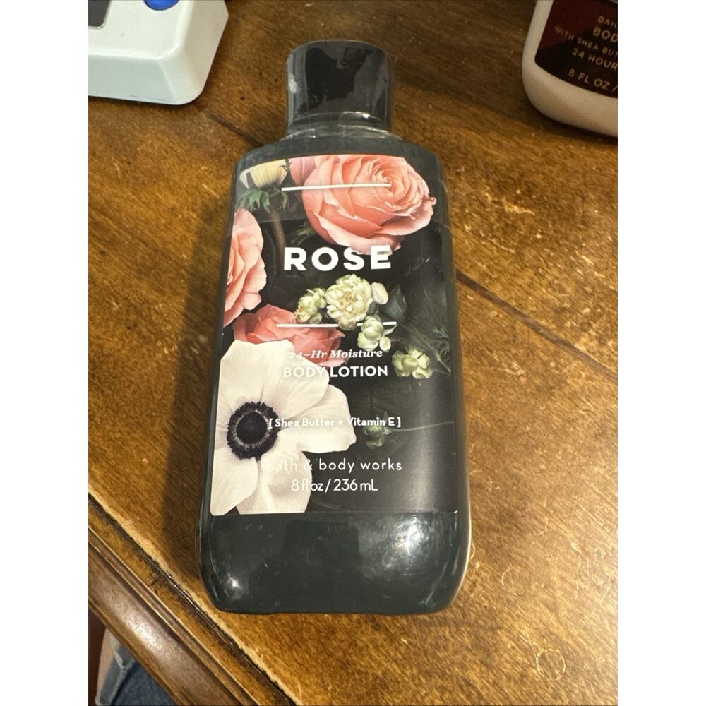 Bath & Body Works Rose 24-Hr Moisture Body Lotion 8 Oz Shea Vitamin E New Sealed
